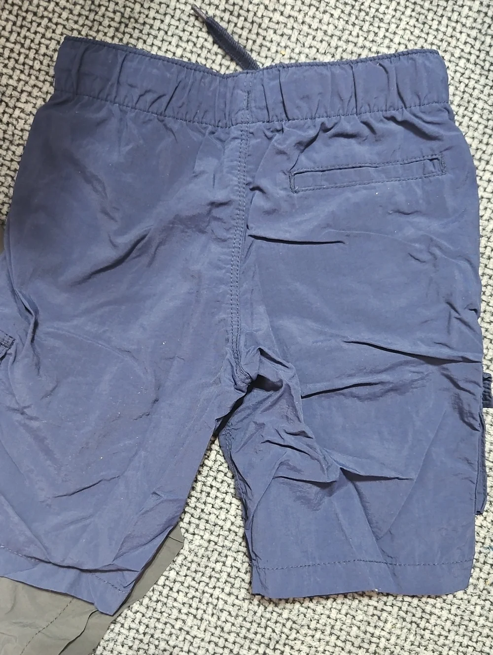 Kid's Cargo Drawstring Shorts Bundle - Gray and Navy